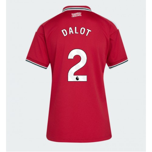 Stroje piłkarskie Manchester United Diogo Dalot #2 Koszulka Podstawowej dla damskie 2026-27 Krótki Rękaw